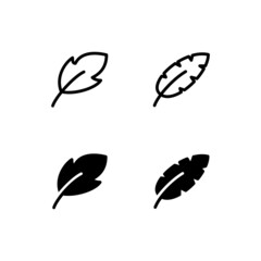 Feather Icon Logo Vector Symbol. Quill Icon