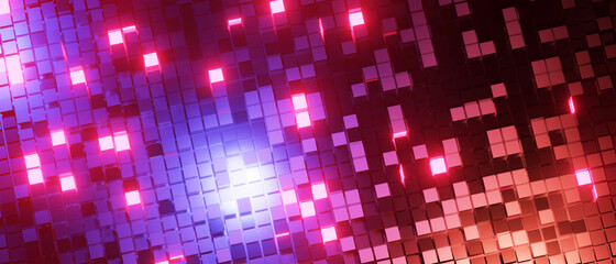 Obraz premium 3d render realistic abstract block colorful light composition. Abstract theme for trendy designs.