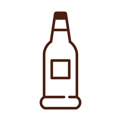 beer bottle drink international day line style