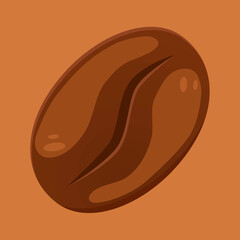 Close-up half coffee grain.