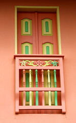 Color composition in balcony and window