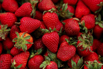 Strawberries in the grocery stock