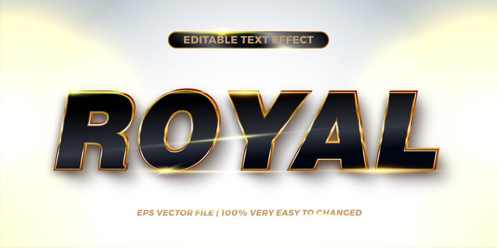 Editable text effect - Royal text style concept