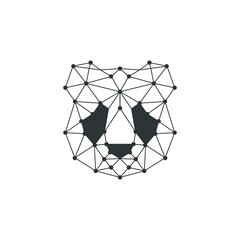 abstract geometric panda logo. modern panda logo vector design  © Applesix_std