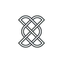 Abstract line logo illustration drawing elements