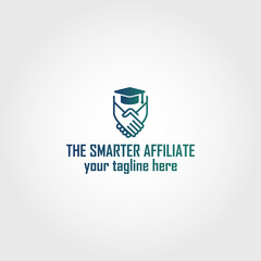 Affiliate marketing educated vector logo design