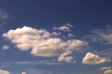 Naklejka na ściany i meble Clouds and blue summer sky, 1