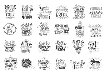 Wall murals Positive Typography Modern handlettering. Hand drawn typography phrase design.