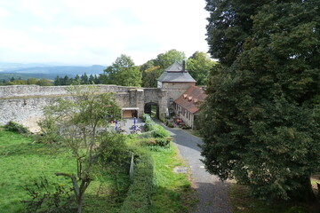 Fototapeta na wymiar Burg Herzberg Innenhof