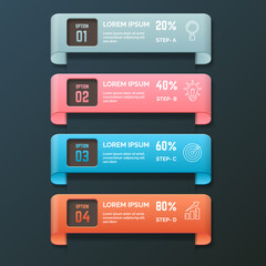 Realistic infographic design element vector