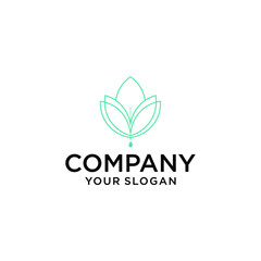 line art, elegant flower logo