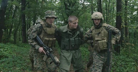 Fighting terrorism, military action in forest