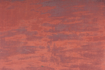 Abstract metal texture background. Old surface in rust and dirt in red color.