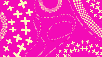 Pink abstract pattern, modern illustration for print, screen saver, background, textile, packaging, cover.