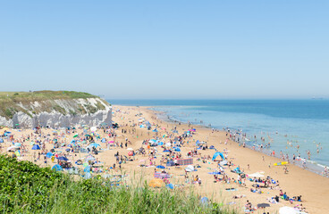 Botany Bay Beach on 25 June 2020 in the midst of the Coronavirus epidemic. Broadstairs, Kent,...