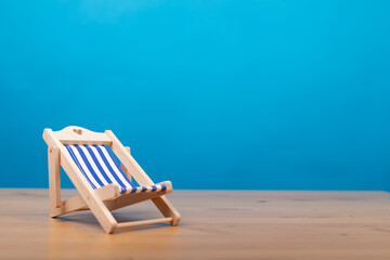 booking summer vacation beach chair concept
