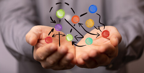 internet net and data digital concept.