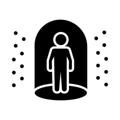 protection barrier around silhouette style icon