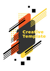 Geometric abstract arrow background with copy space. Dynamic geometric shapes compositions. Flat and clean style. Applicable for any graphic works.