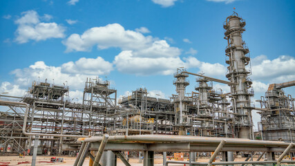 Fototapeta na wymiar Aerial view oil refinery, refinery plant