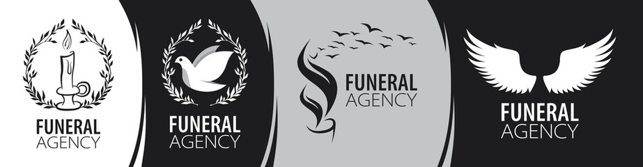 Vector logo of funeral and memorial services