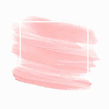 Pastel pink make-up background element vector over square frame. Perfect design for headline, logo and sale banner. 