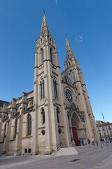 Fototapeta na wymiar Eglise néo-gothique Saint-Baudile de Nîmes - Gard - France