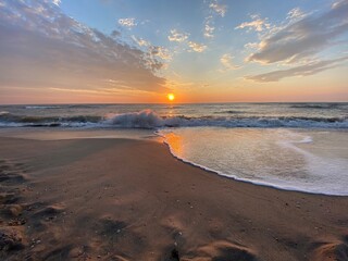 sunset on the beach