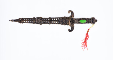 medieval sword isolated on white background