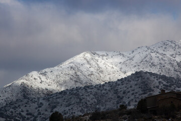 Winter storm in the mountains