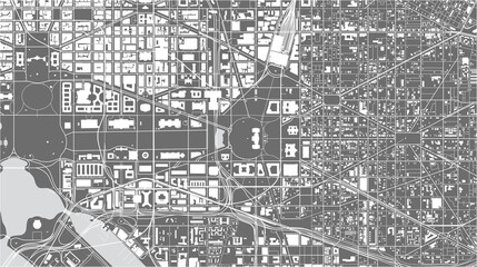 map of the city of Washington, D.C., USA