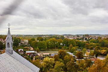 Obraz premium View of the city from the top of the church tower