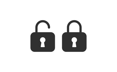 Lock icon, security symbol. Padlock pictogram.