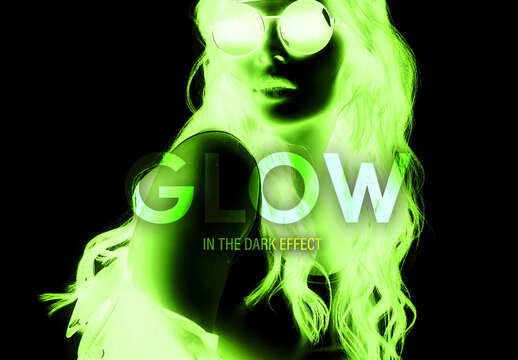 Glow in the Dark Effect Mockup