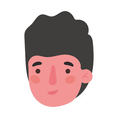 Avatar man cartoon head design, Boy male person people human social media and portrait theme Vector illustration