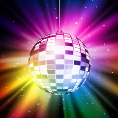 Colorful disco ball