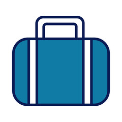 suitcase travel line and fill style icon