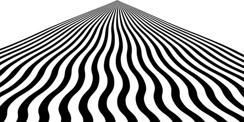 Abstract dark with white op art stripe line design background