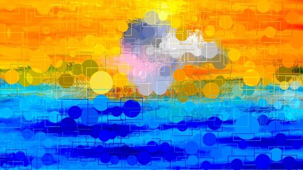 Abstract Colorful Geometrical Artwork,Abstract Graphical Art Background Texture,Modern Conceptual Art,
Synthwave Aesthetic Poster Print,3D Rendering,3D Illustration
