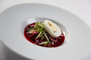 Russian soup okroshka