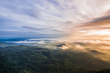 clouds over the mountains
