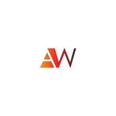 Letter AW logo combination