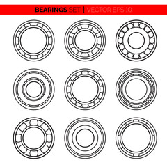 Metal bearings shapes