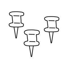 paper pins attach line style icons