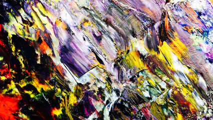 Colorful abstract background wallpaper. Modern motif visual art.  Mixtures of oil paint. Trendy...