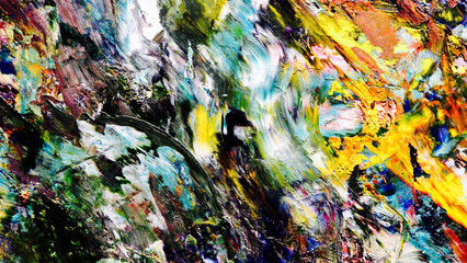 Colorful abstract background wallpaper. Modern motif visual art.  Mixtures of oil paint. Trendy...