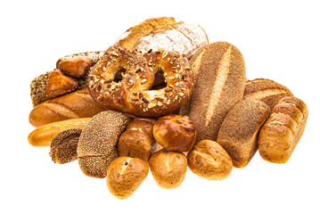 assortment of baked bread