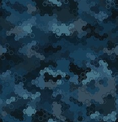 Texture military camouflage seamless pattern. Abstract modern camo ornament - obrazy, fototapety, plakaty