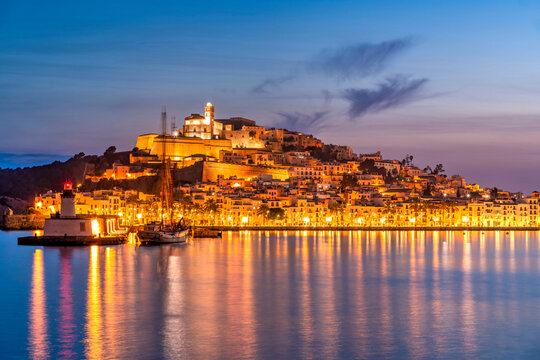 Dalt Vila old town skyline, Ibiza, Balearic Islands, Spain