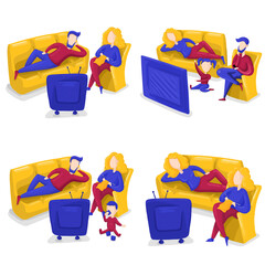 People learn the news. Bitmap image
